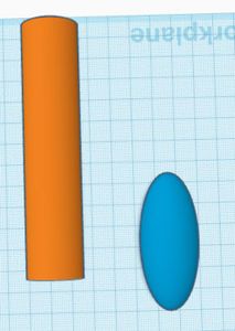 Make a Sphere and Cylinder. 