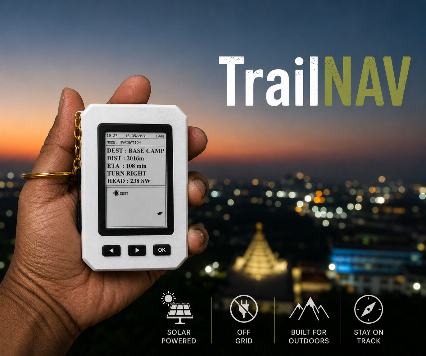 TrailNAV: a Low-power Off-grid Assistive Navigation Device