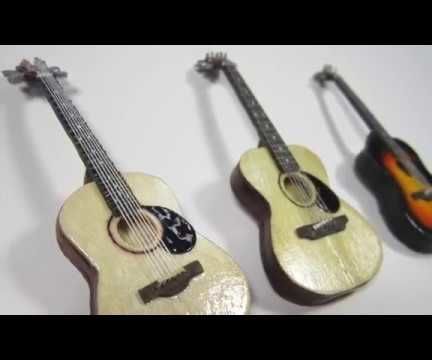 DIY Miniature Acoustic Guitar Made With Popsicle Sticks!