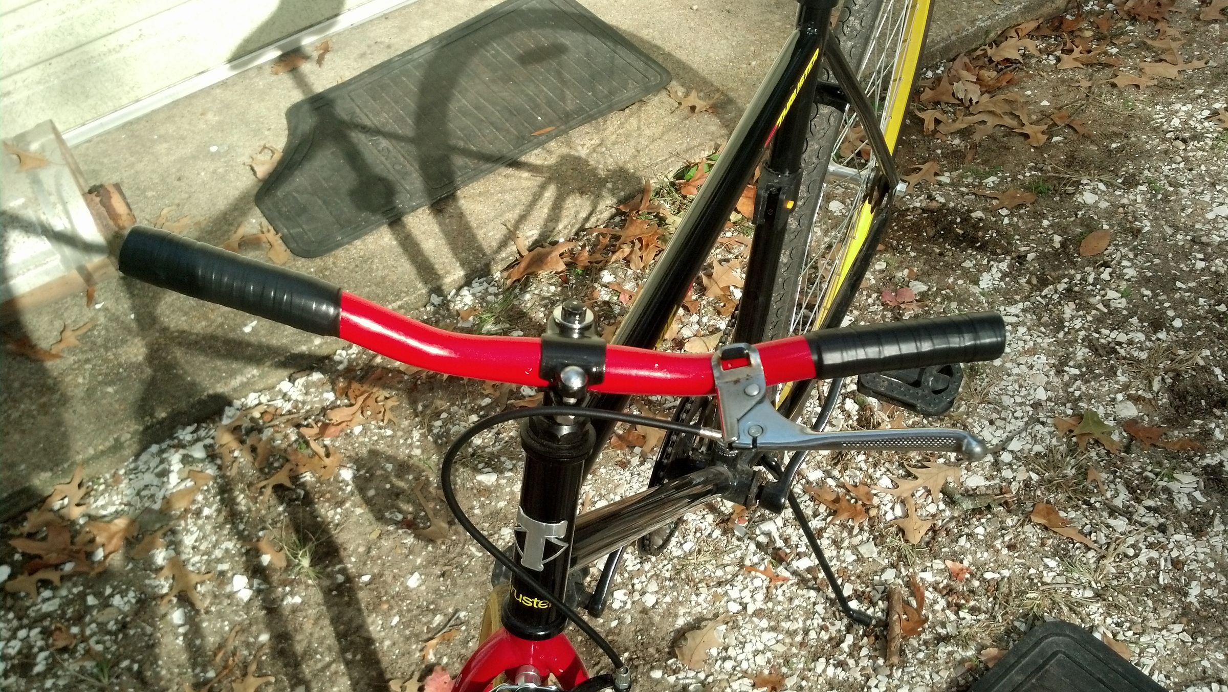 installing new bike grips