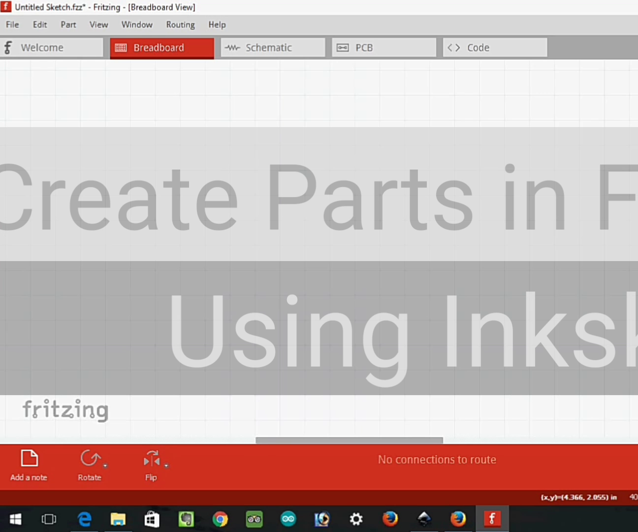 Create Parts in Fritzing Using Inkskape