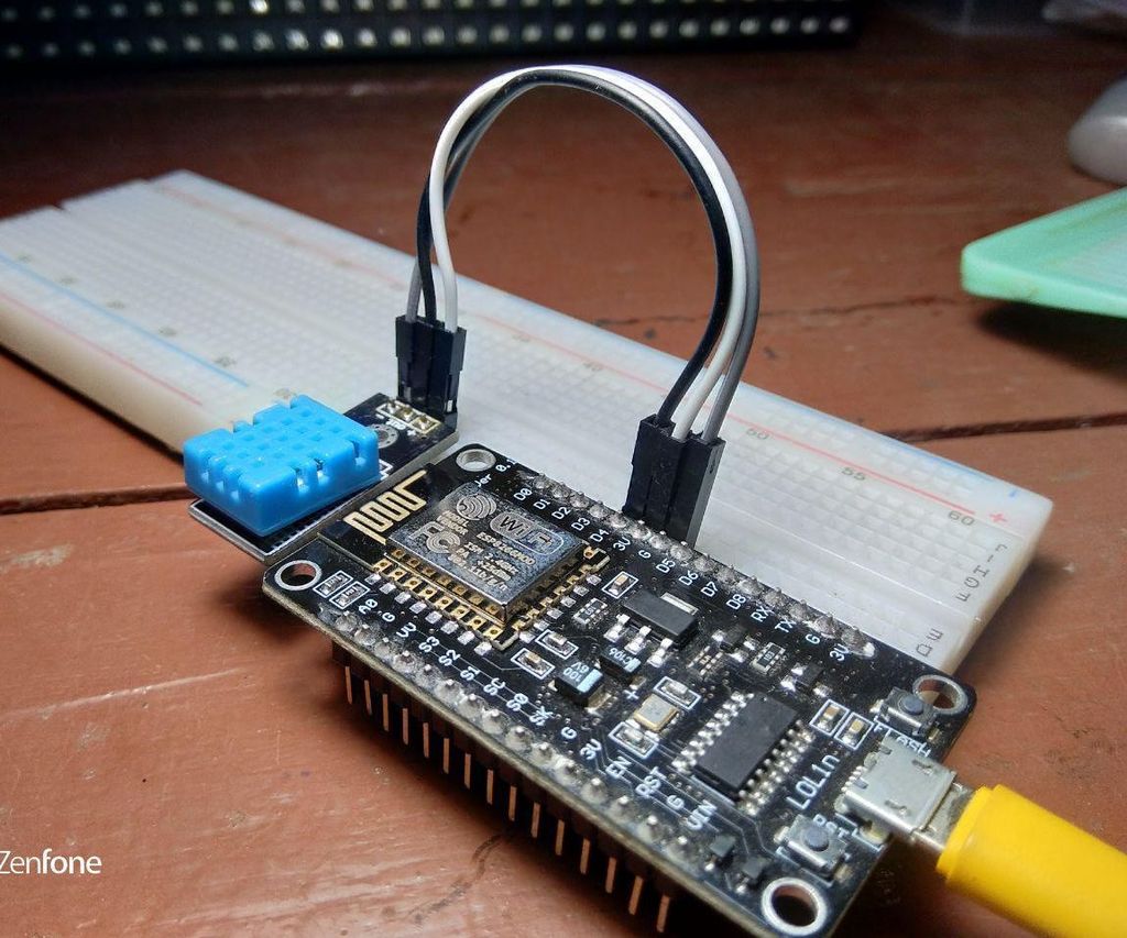 Digital Thermometer DHT11 Using ESP8266 : 4 Steps - Instructables