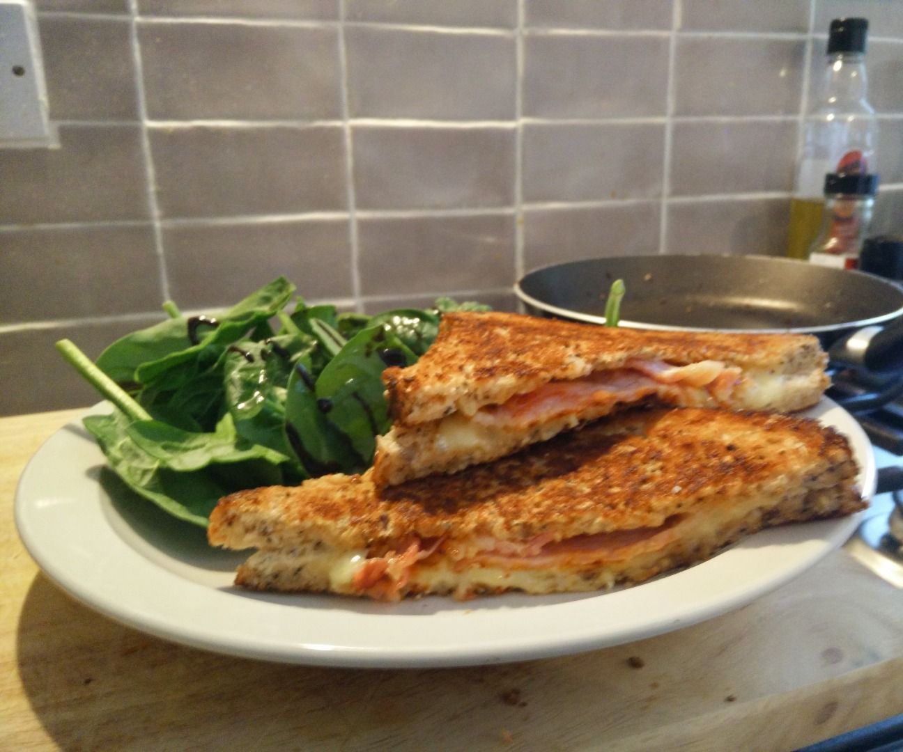Quick Spicy Bacon Grilled Cheese