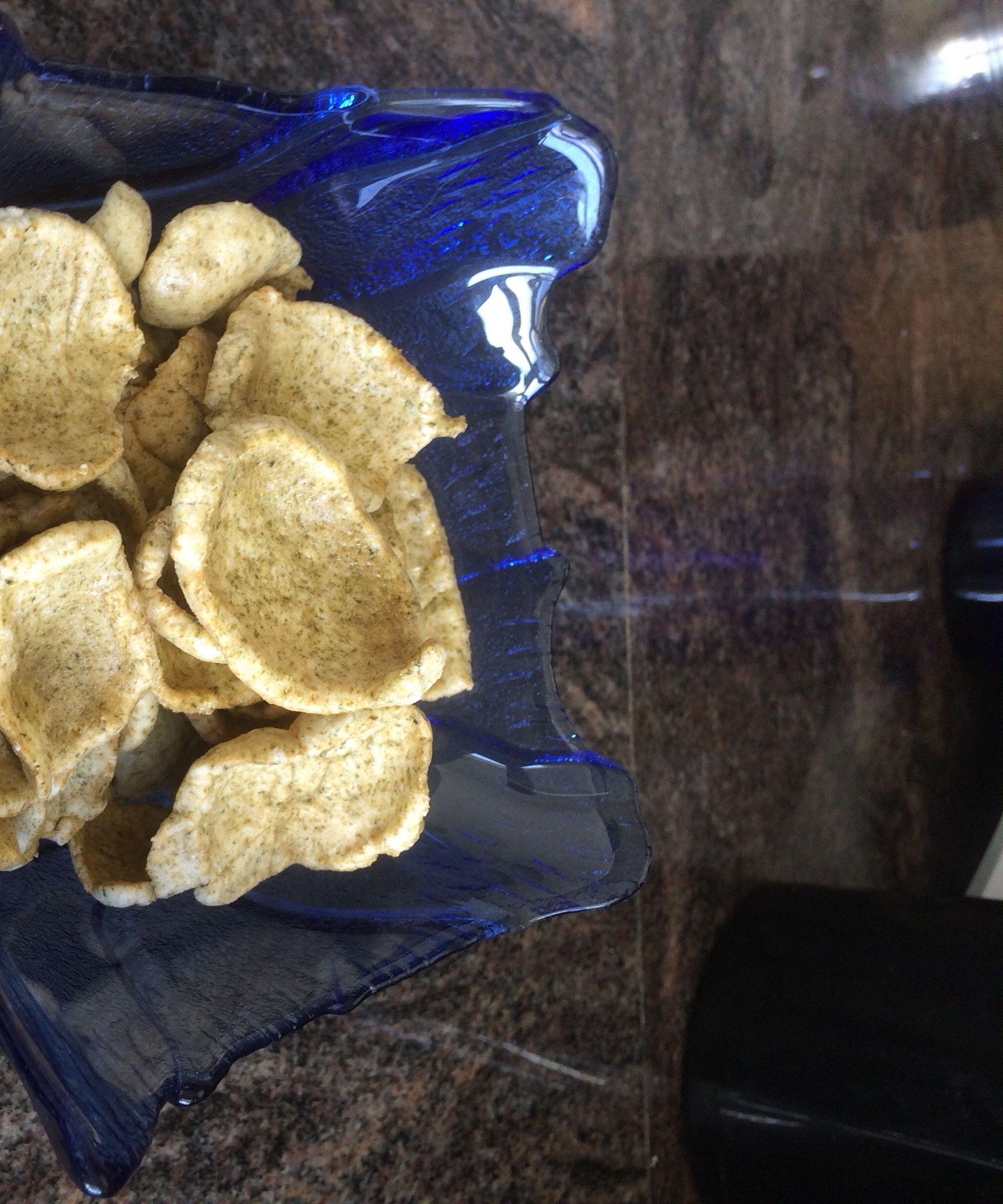 Homemade Krupuk With Shrimps and Seaweed