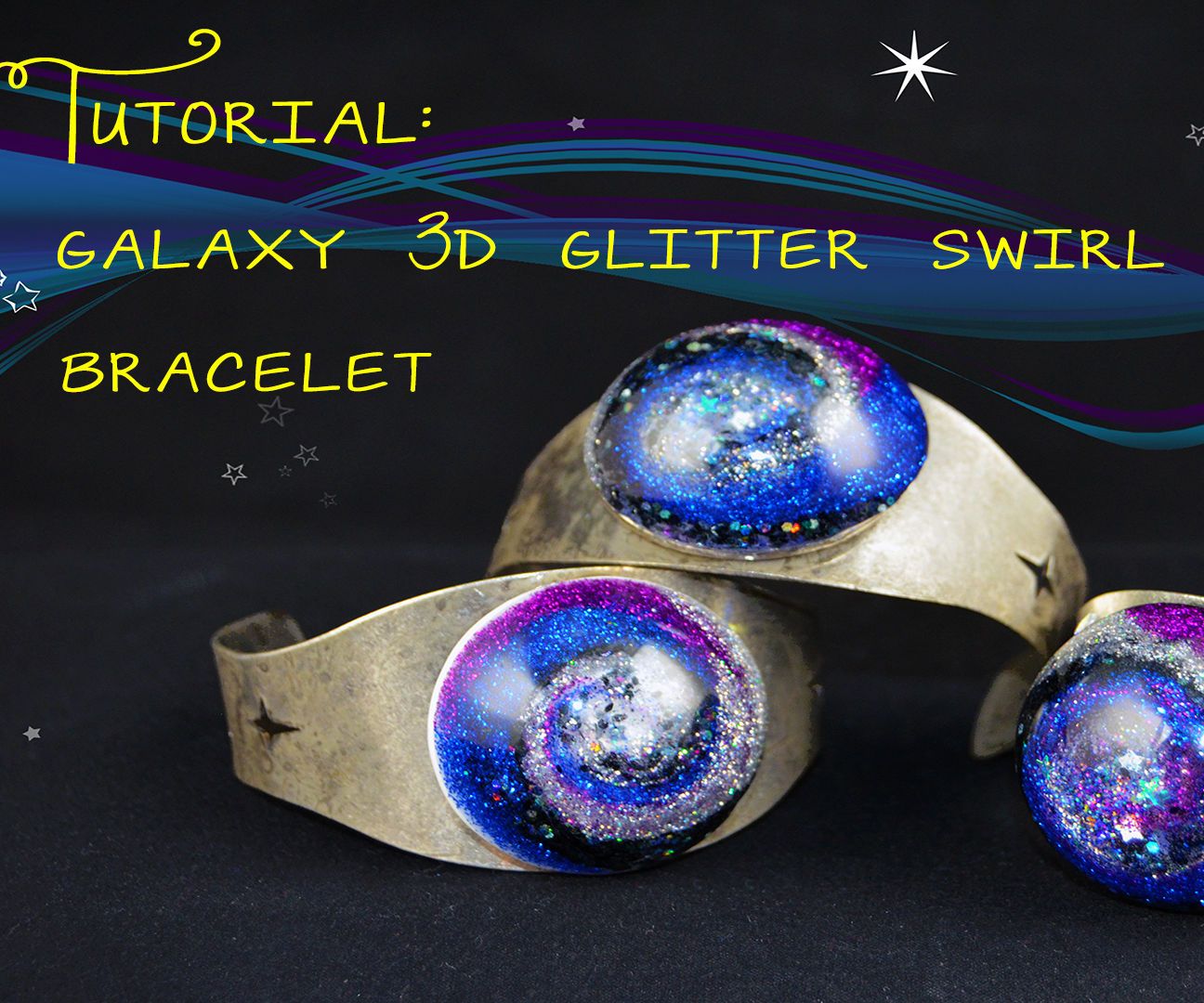 Galaxy Resin 3D Swirl Bracelet