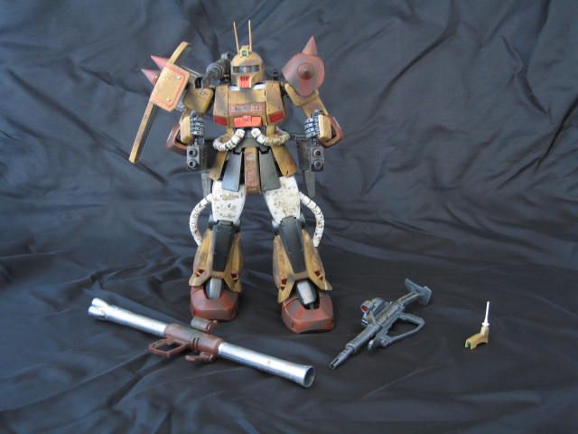 1/100 Zakucannon Ms-06k Airbrushed + Camoflouged and Modified (slightly)