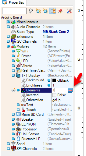 In Visuino Set Components