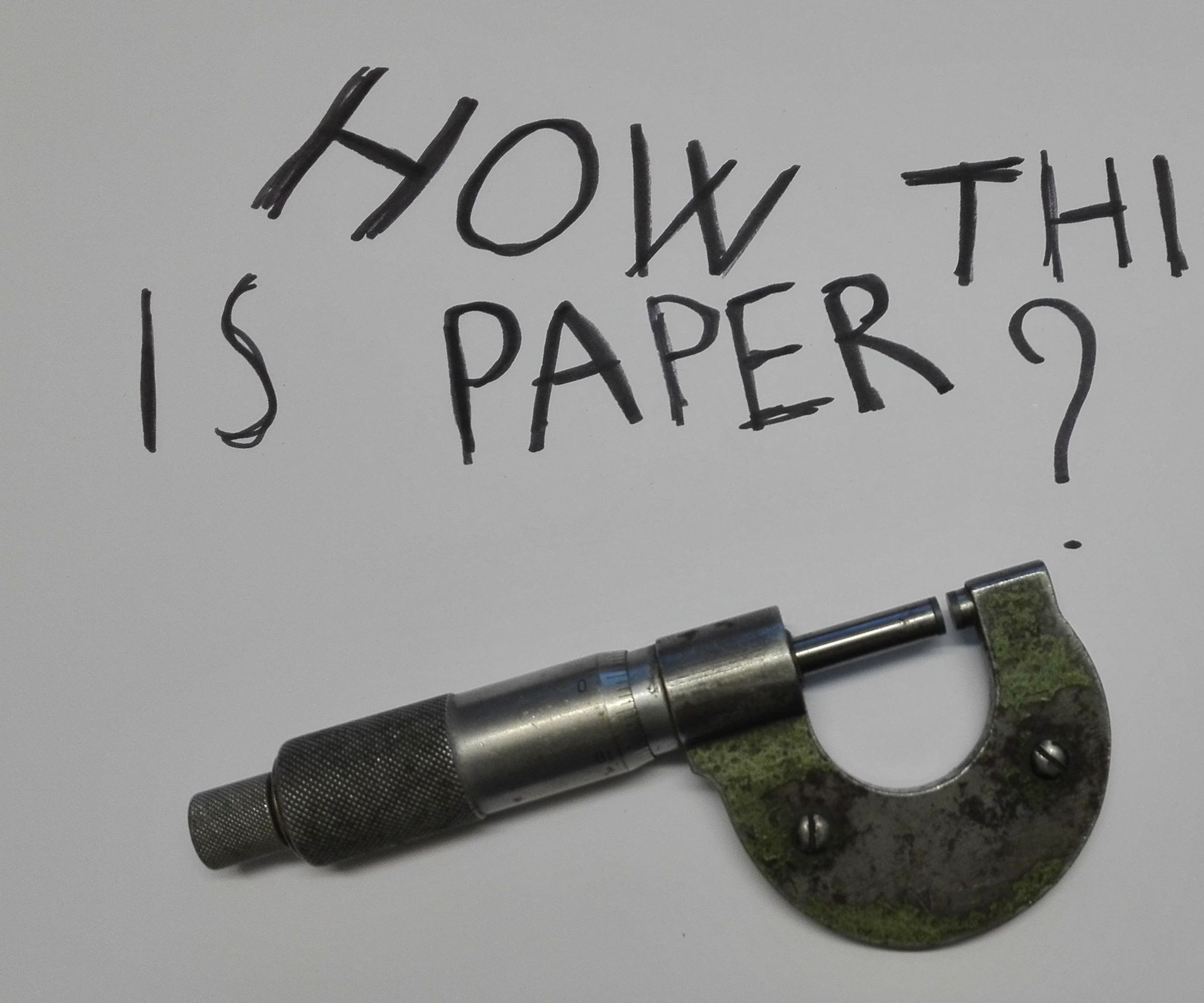 How Thick Is Paper?