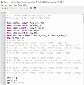 Source Code for Snake Game