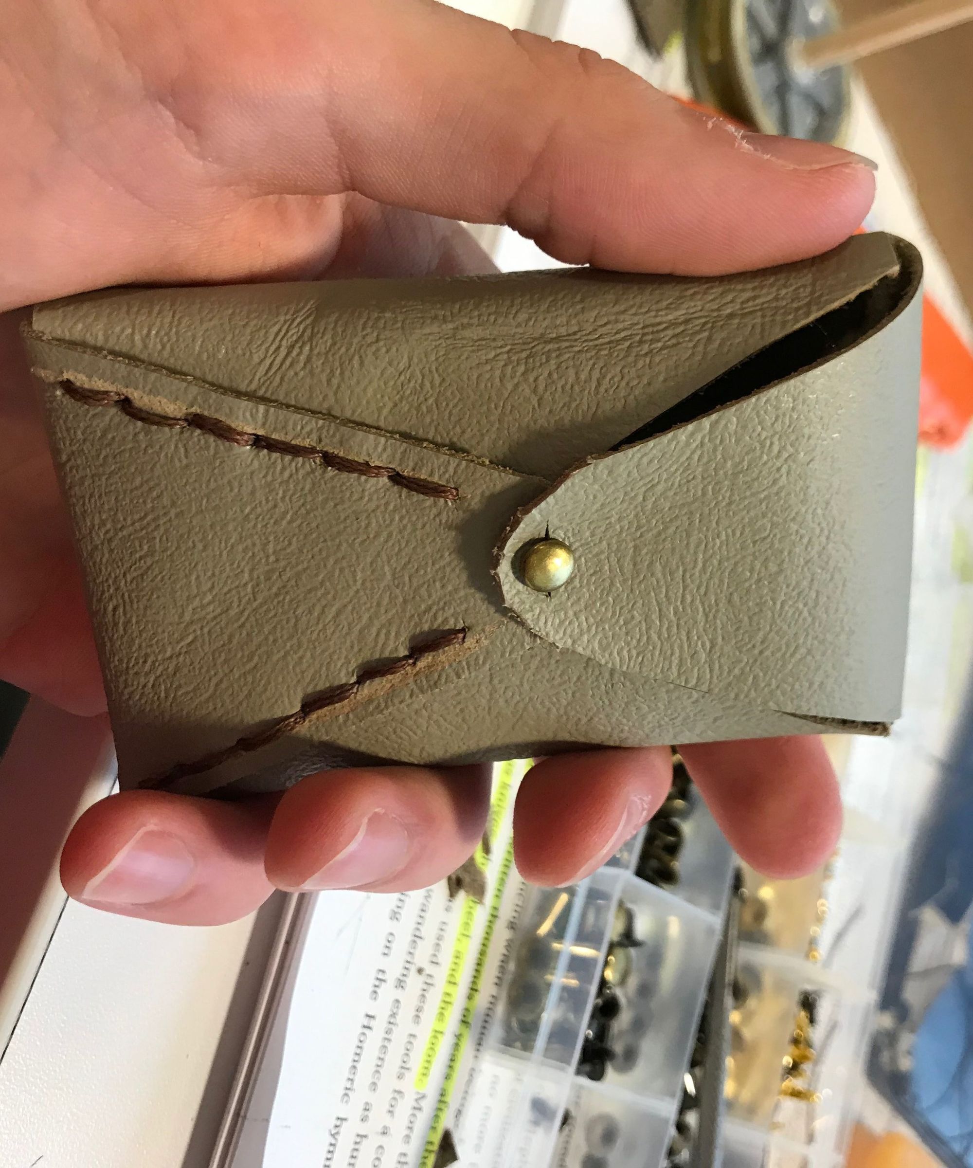 Make a Simple Leather Card Wallet