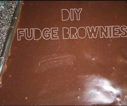 DIY Fudge Brownies W/ Chocolate Ganache 