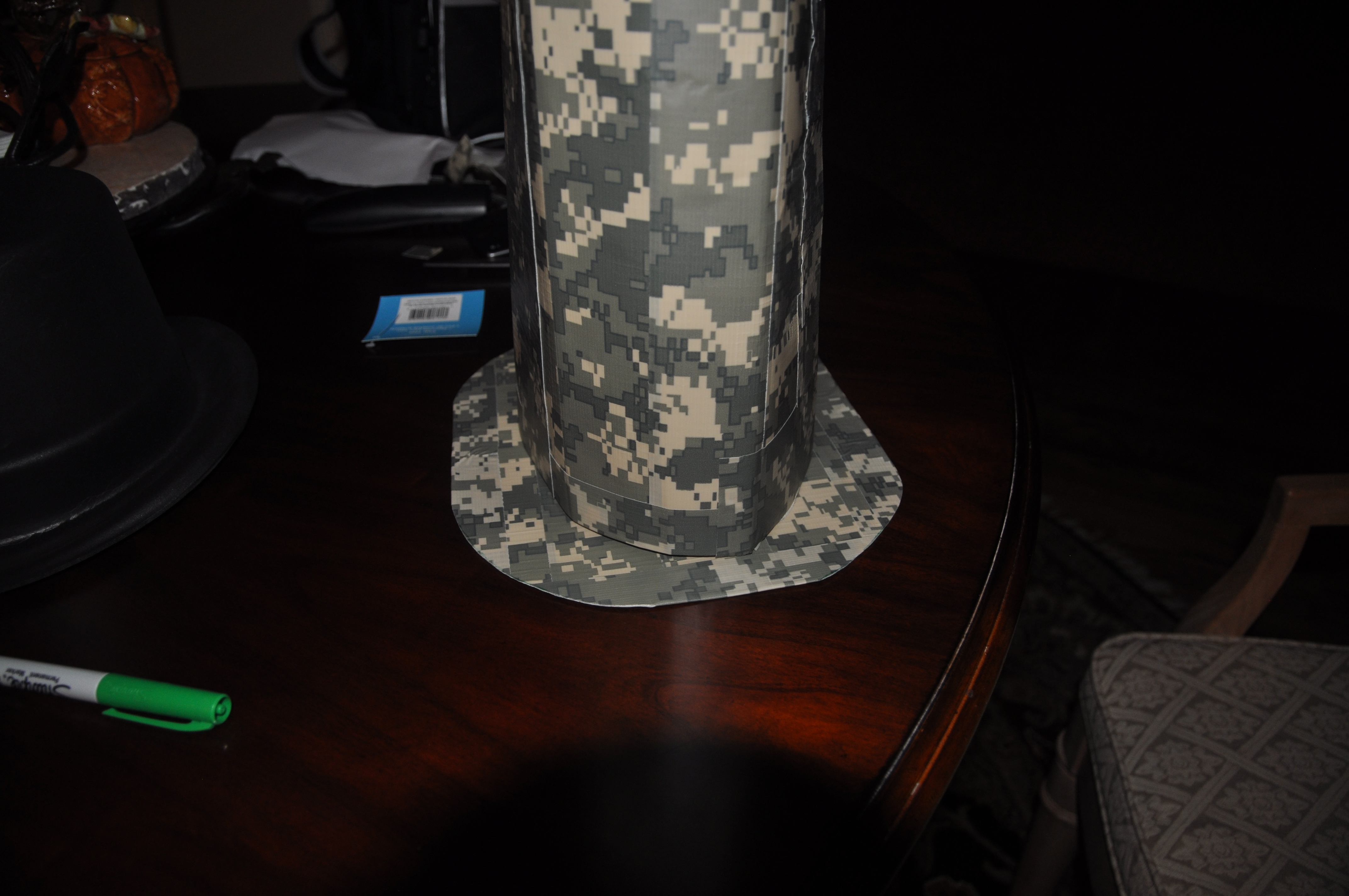 A Duct Tape Stove Pipe Hat