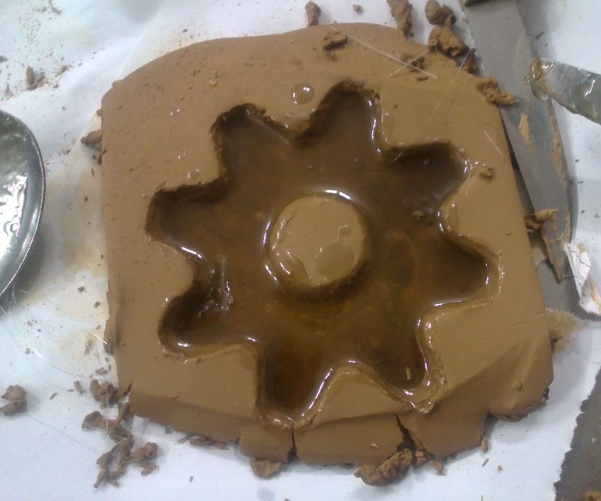 Form of a Gear With Fiberglass