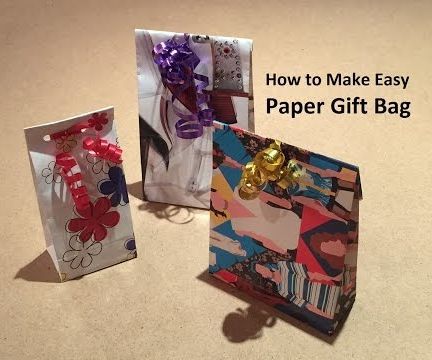 DIY Crafts: How to Make Easy Gift Bag Out of Magazine Paper or Any Paper!