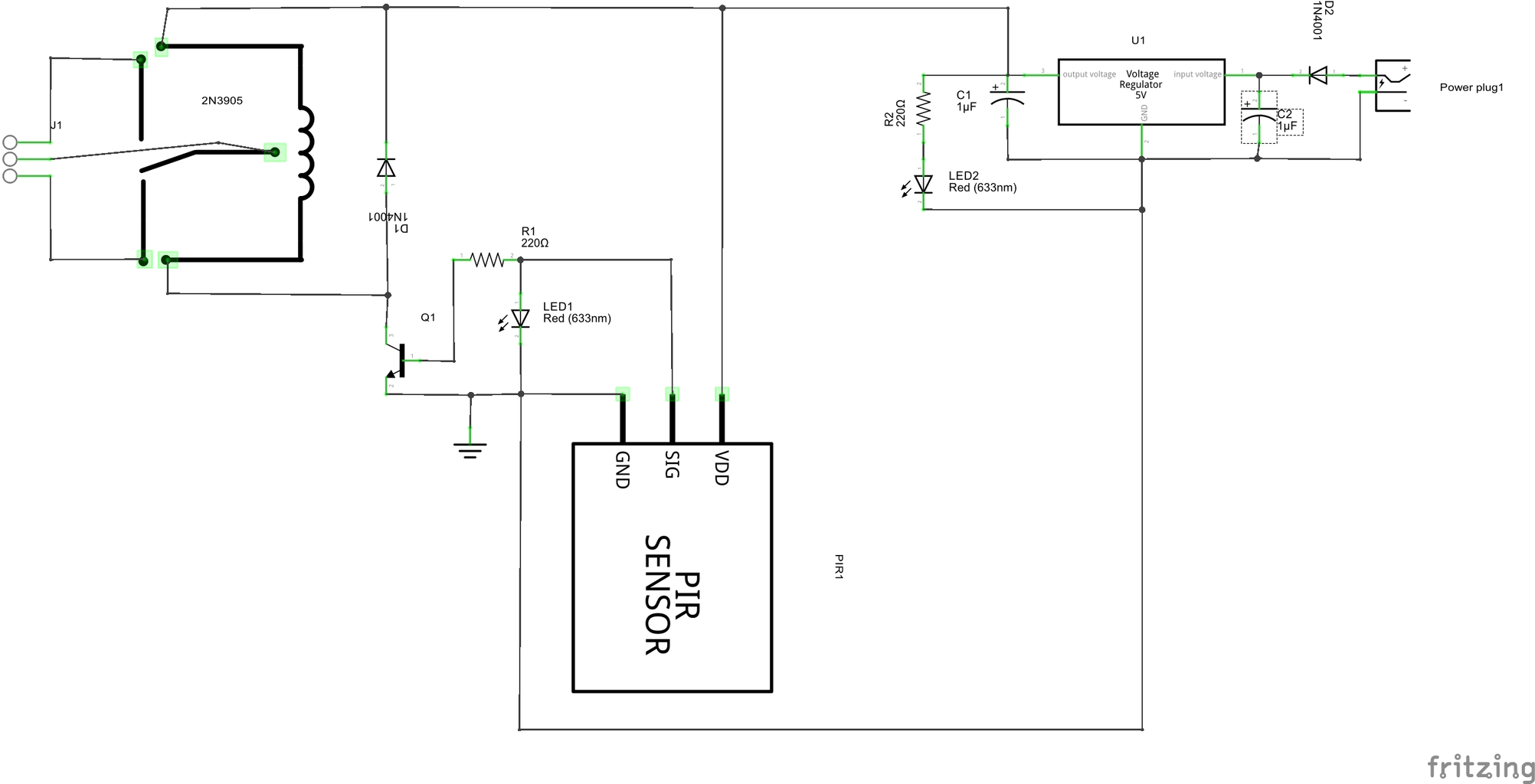 DIY SIMPLE AUTOMATIC LIGHT USING PIR MOTION SENSOR 6 Steps with Circuit Diagram