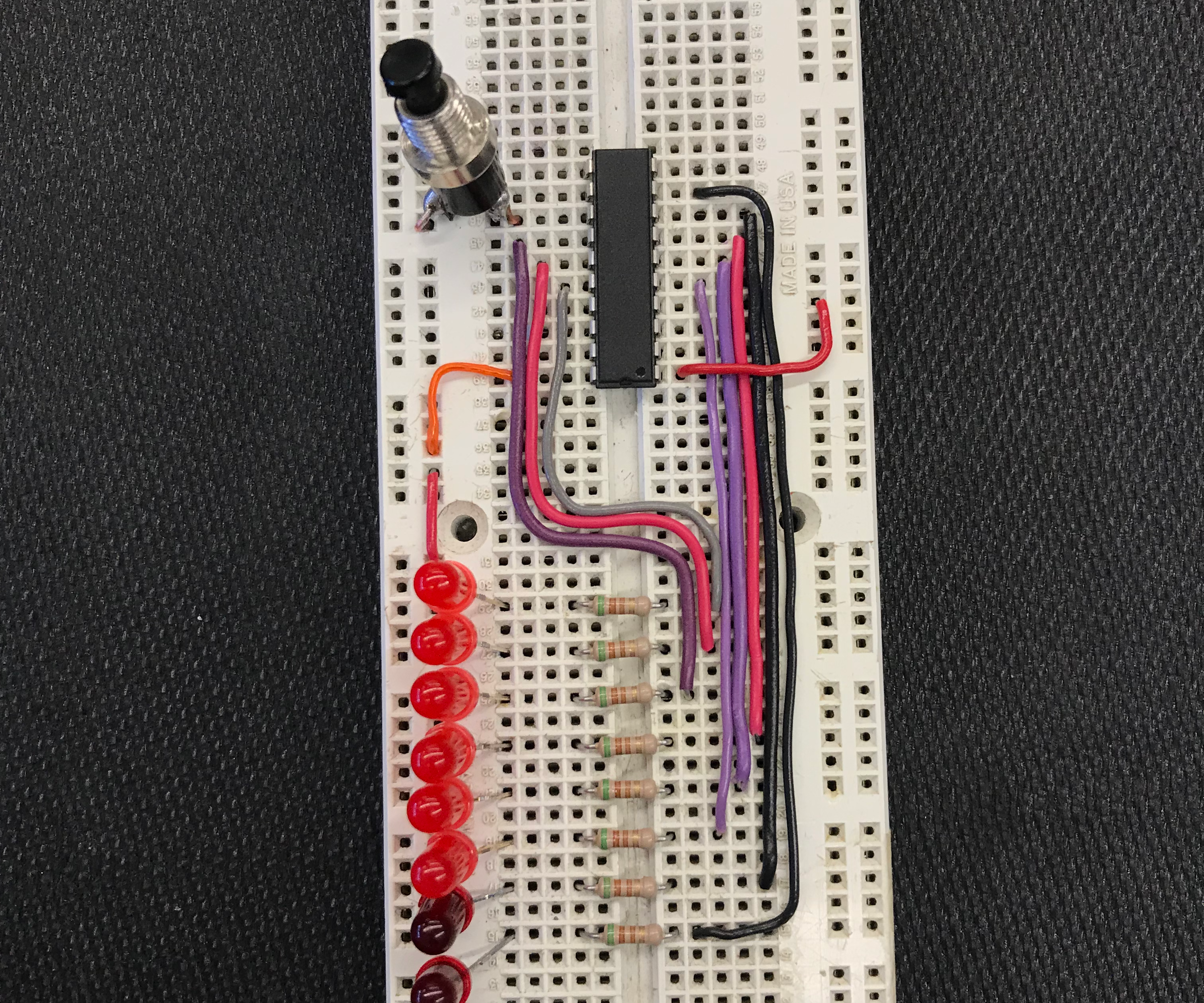 Light Sequencer Using Assembly & Microchip PIC16F690