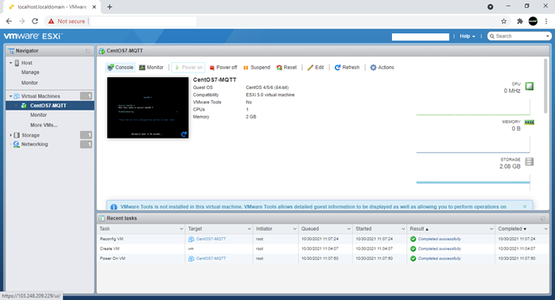 CentOS 7.0 Installation - the First VM
