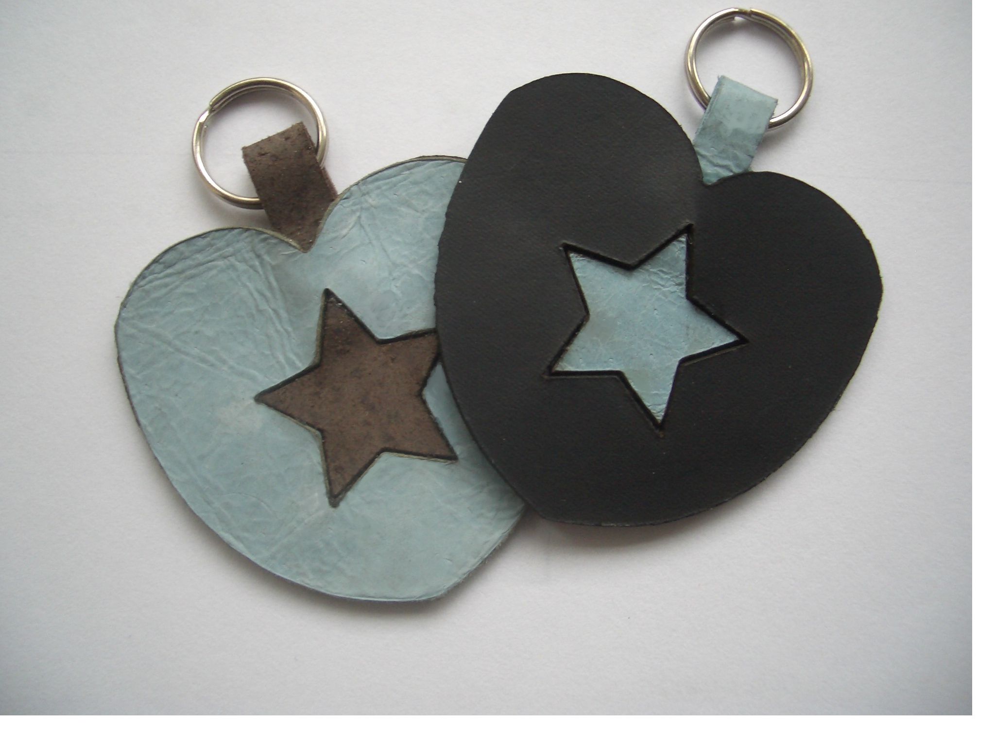 Laser-cut Leather Keyring