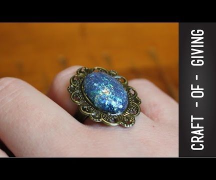 DIY Hot Glue Faux Opal Ring | Craft of Giving