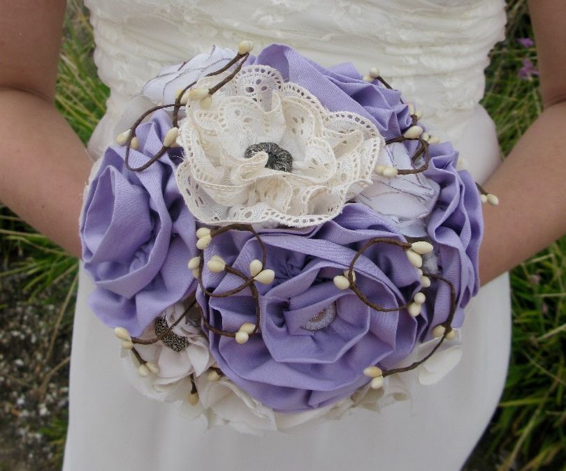 Fabric Wedding/Bridal Flower Bouquet