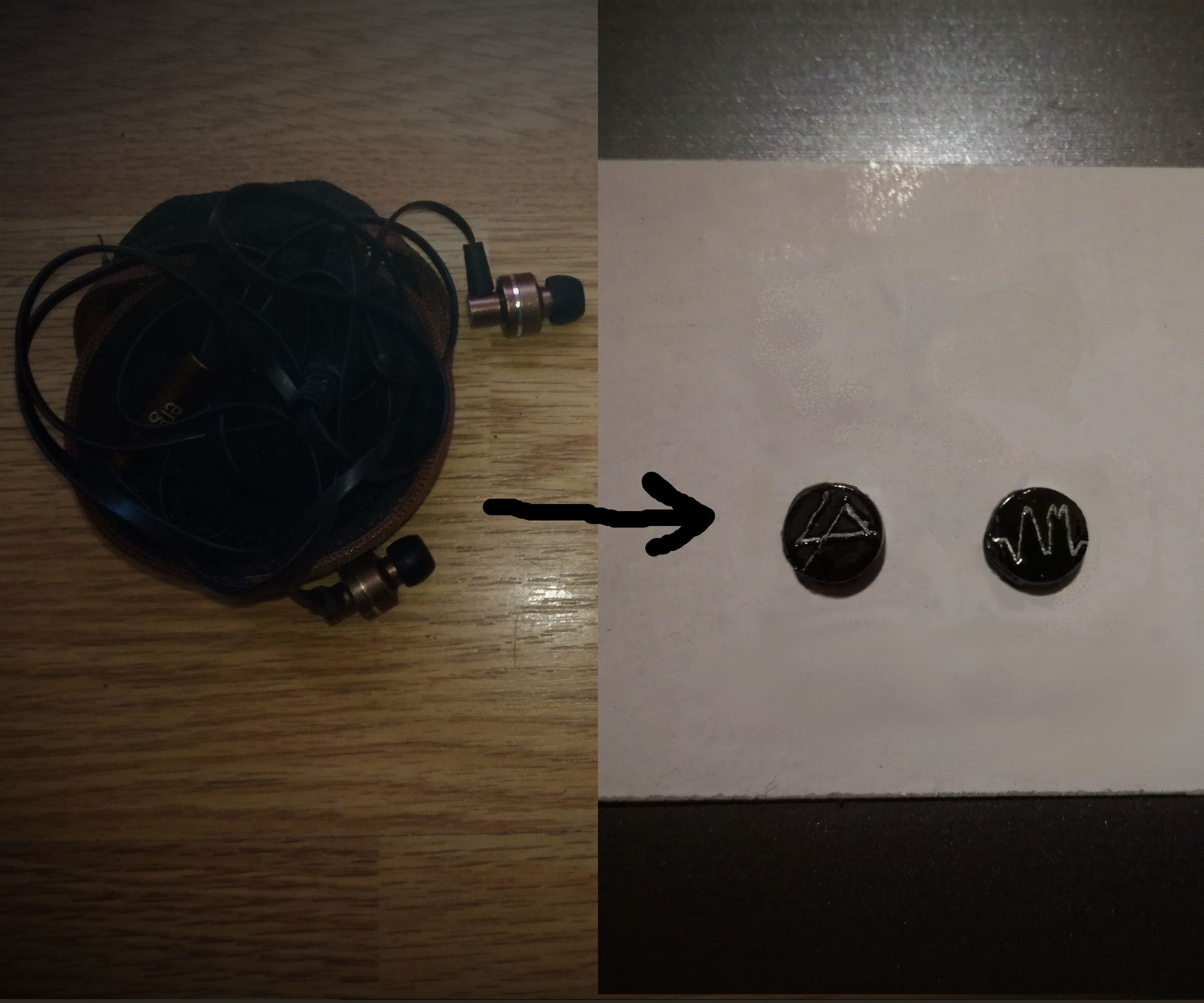 Magnet Earrings Out of Headphones