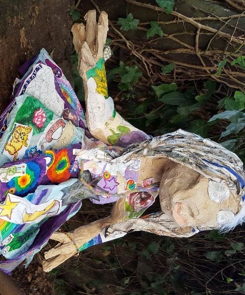 How to Make a Paper Mache Figure + Preserve Old Artwork 