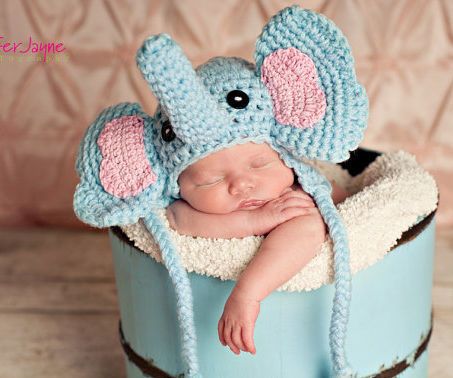 crochet elephant hat