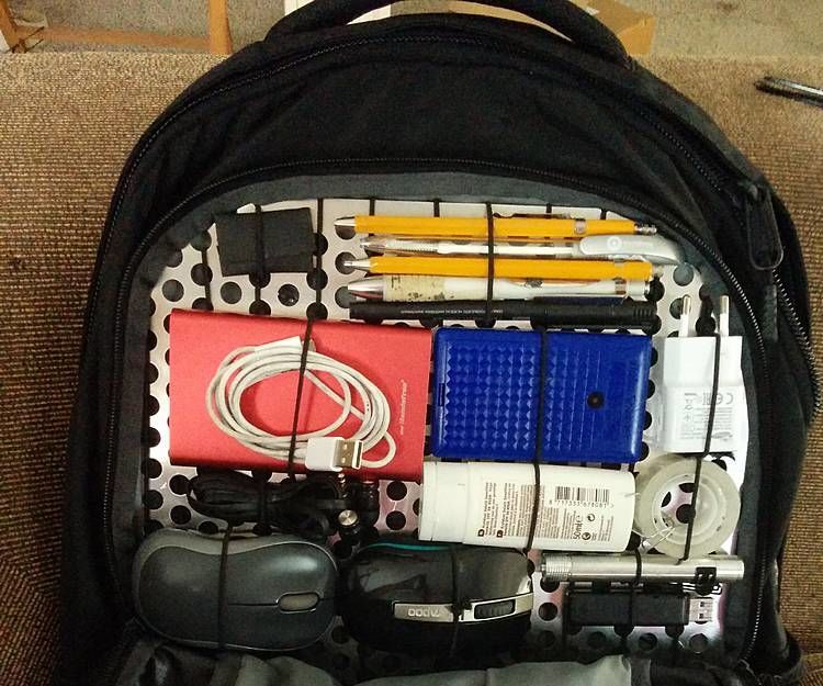 Customizable Aluminium Grid Organizer Backpack Insert