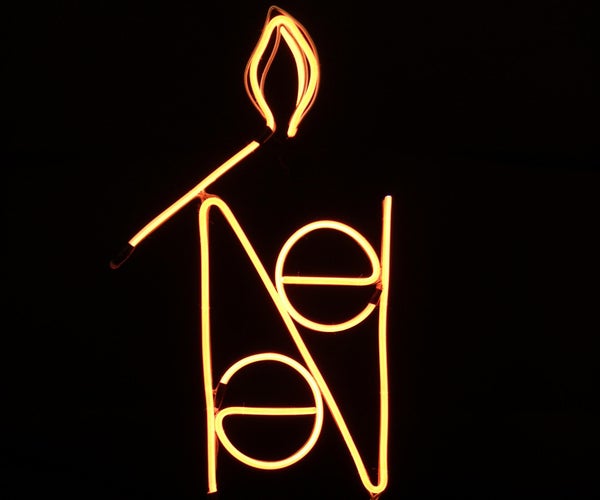 "Neon" Sign Made of EL Wire