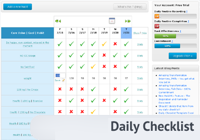 Daily Goal Checklist to Provide You Good Health