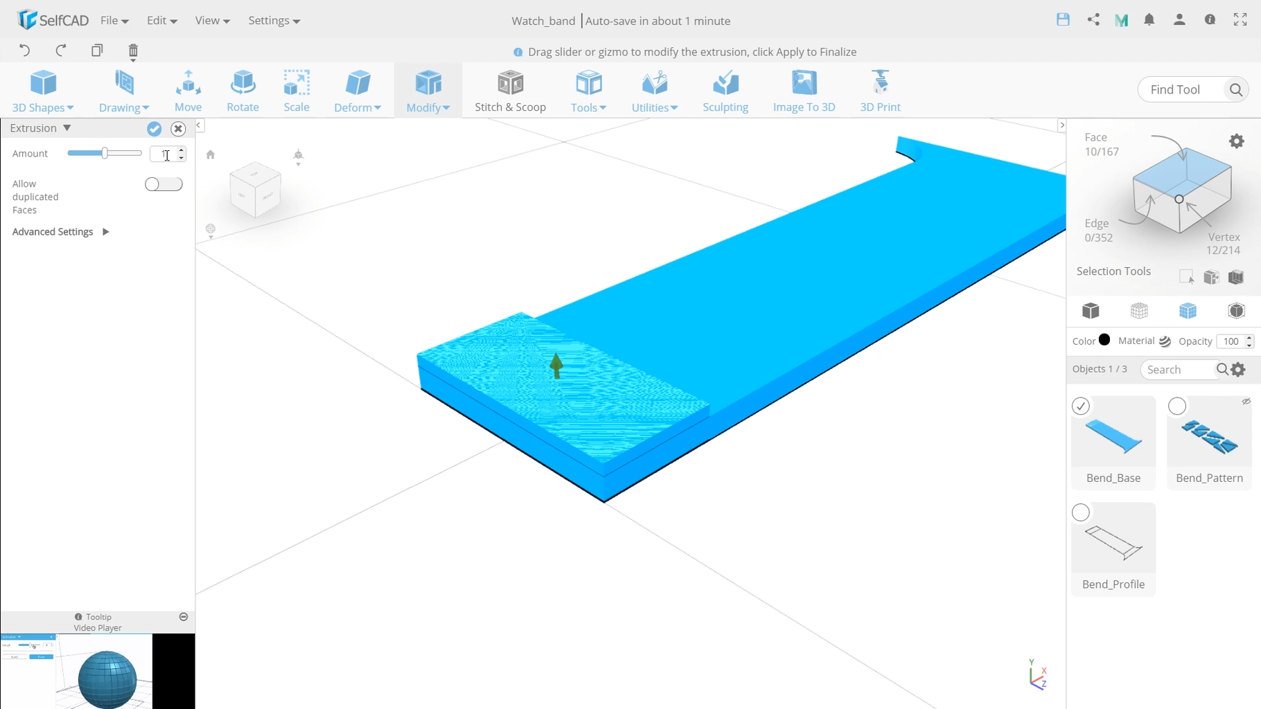 3D Printable Watch Band In SelfCAD 13 Steps with Pictures 3d-printable-watch-band-in-selfcad-13-steps-with-pictures