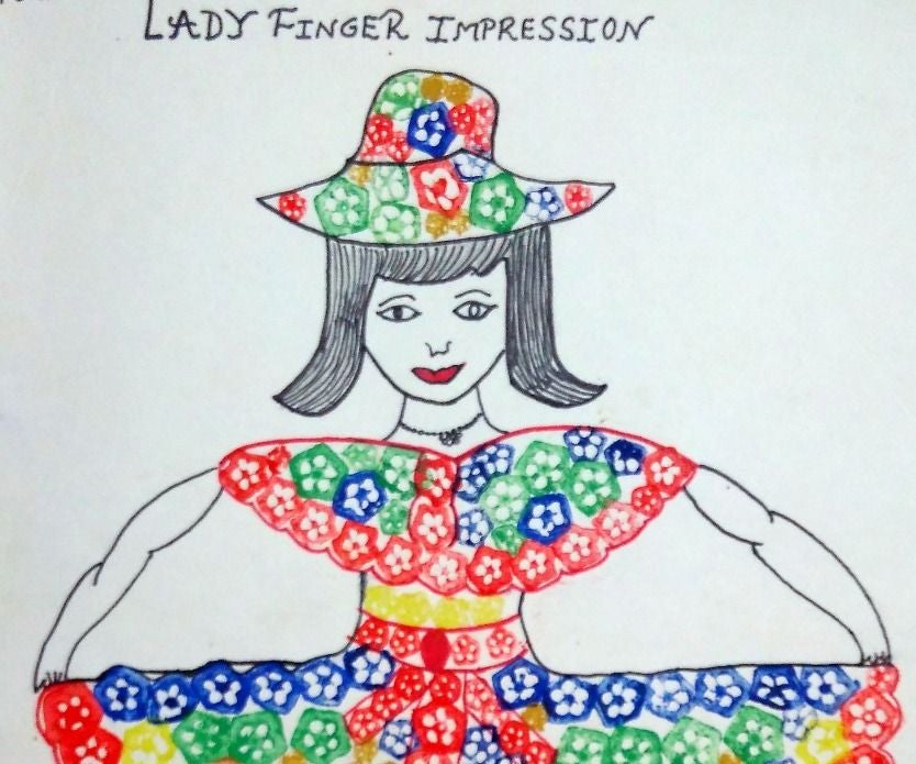 Lady Finger Impression Painting Instructables