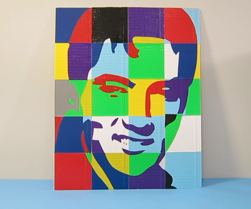 Duct Tape Pop Art Portrait: Elvis