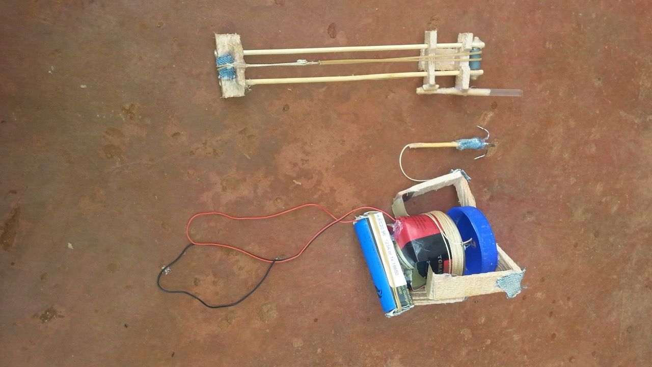 Prototype Grapple Hook, Gun, and Winch