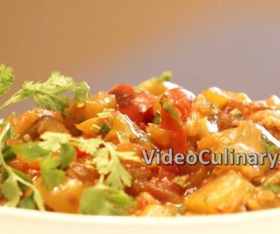 Eggplant Salad – With Tomatoes & Peppers
