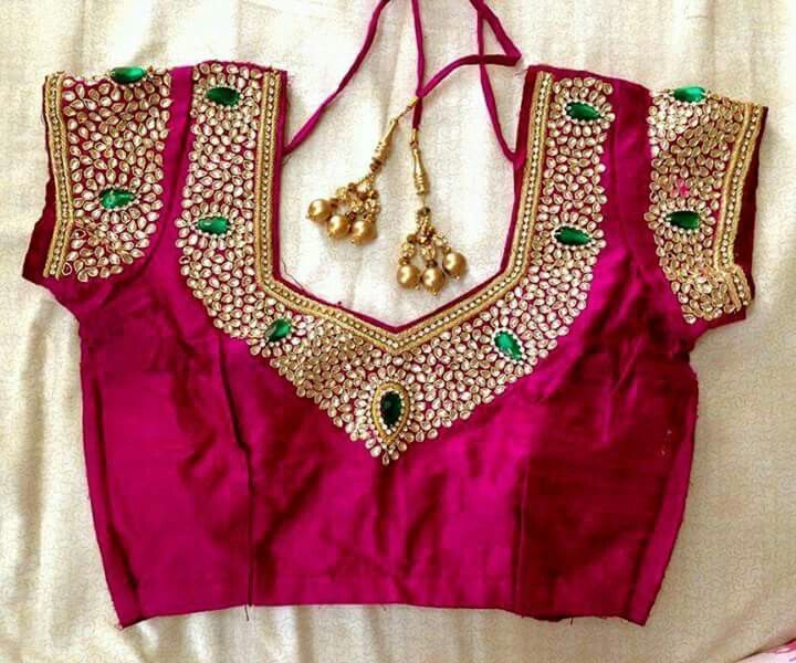 Mirror Work Handcrafted Designer Blouse DIY