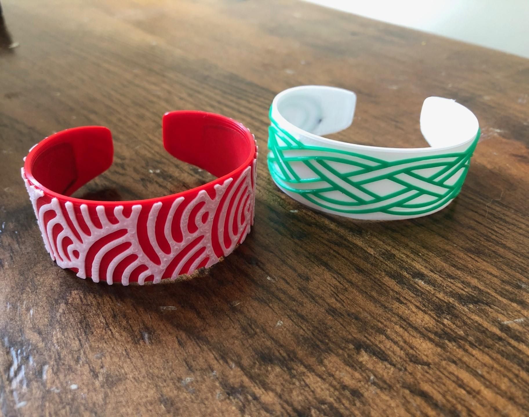 Thermoformed Pattern 3D Bracelets