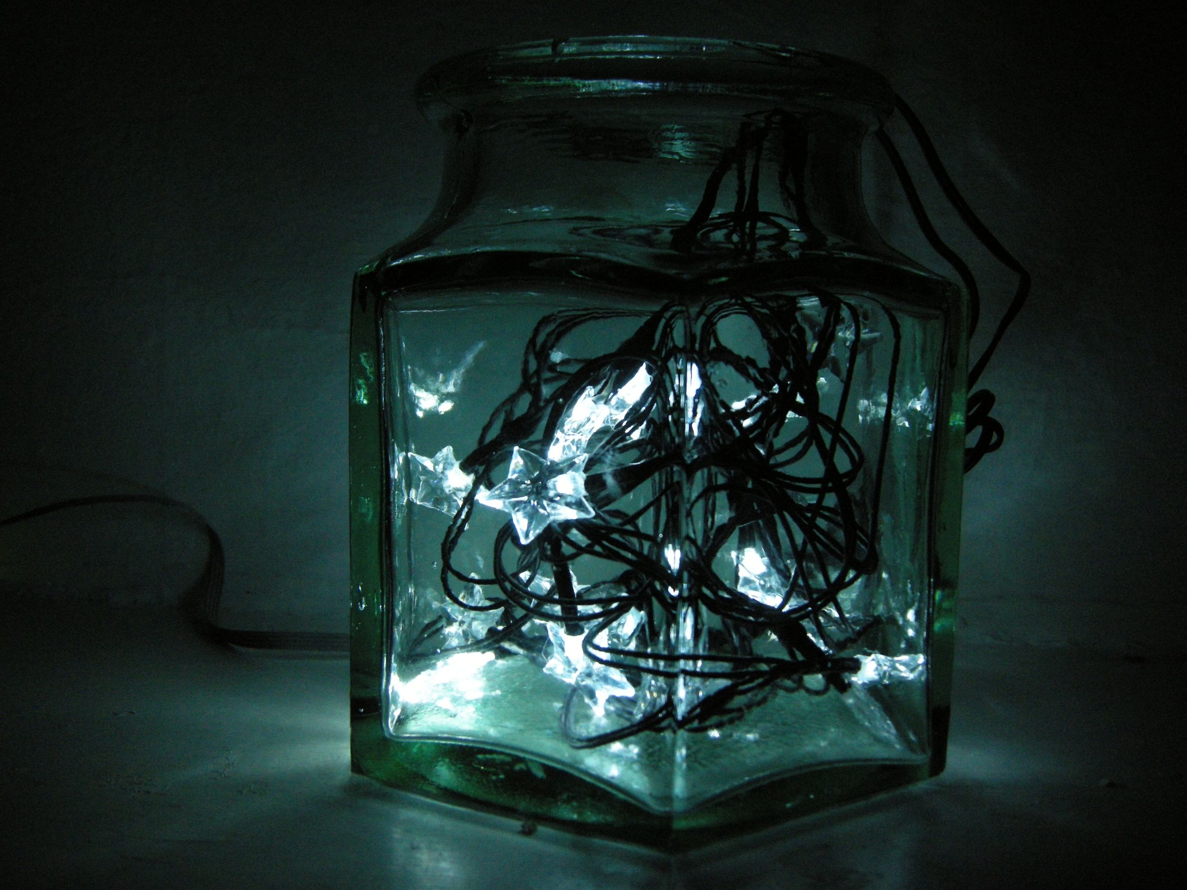Star Jar Geiger counter triggered LED decoration (2012 remix)