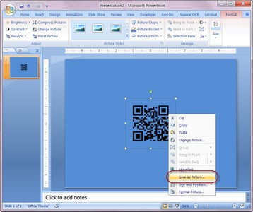 Powerpoint Edit QR Code Background