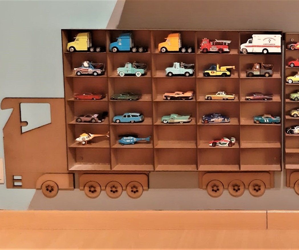 Lasercut Toy Car Shelves
