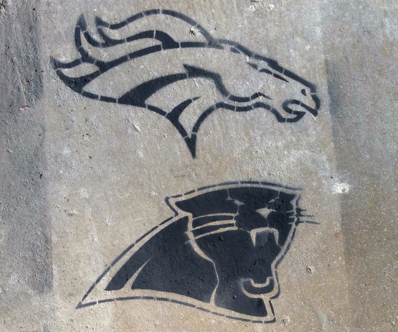 Super Bowl Fan Pride Temporary Stencil