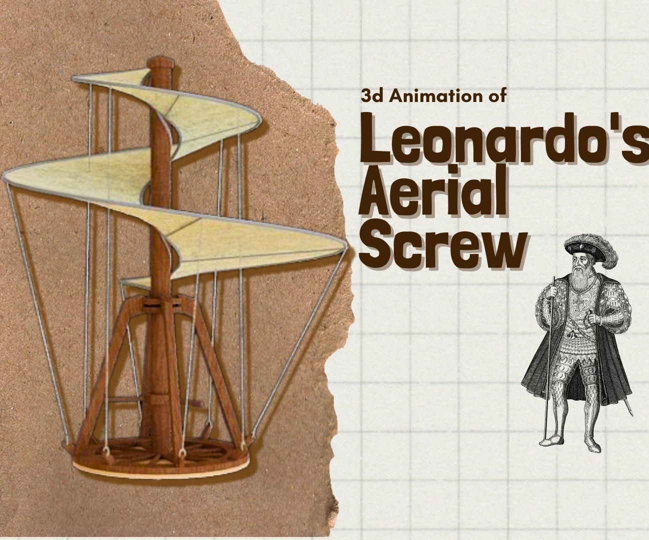 Leonardo Da Vinci’s Aerial Screw Animation
