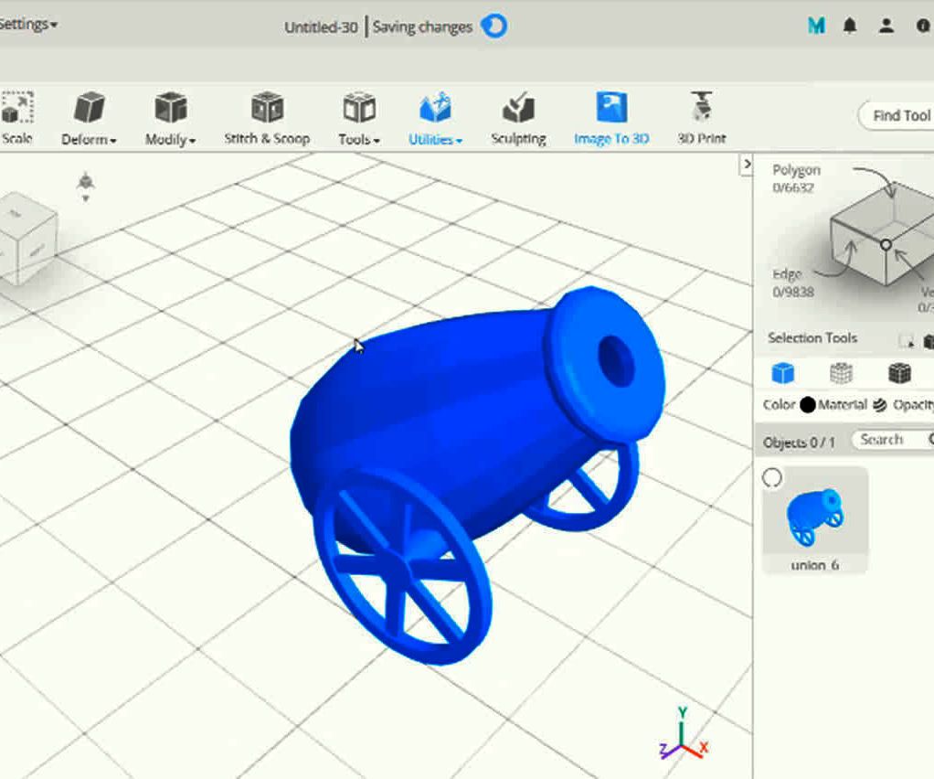 SelfCAD 3D Cannon Modeling