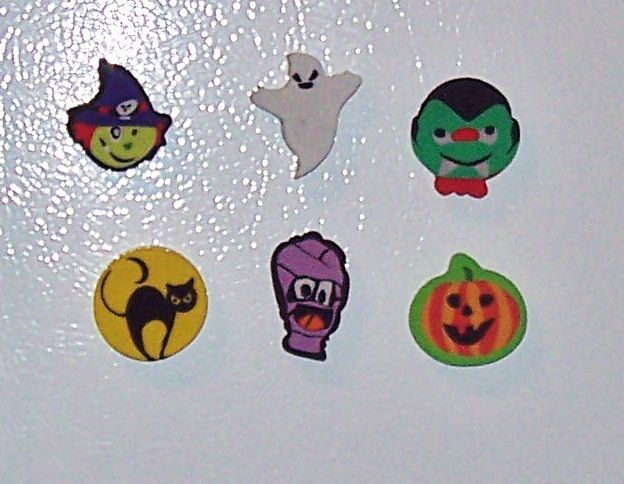 Halloween Eraser Magnets