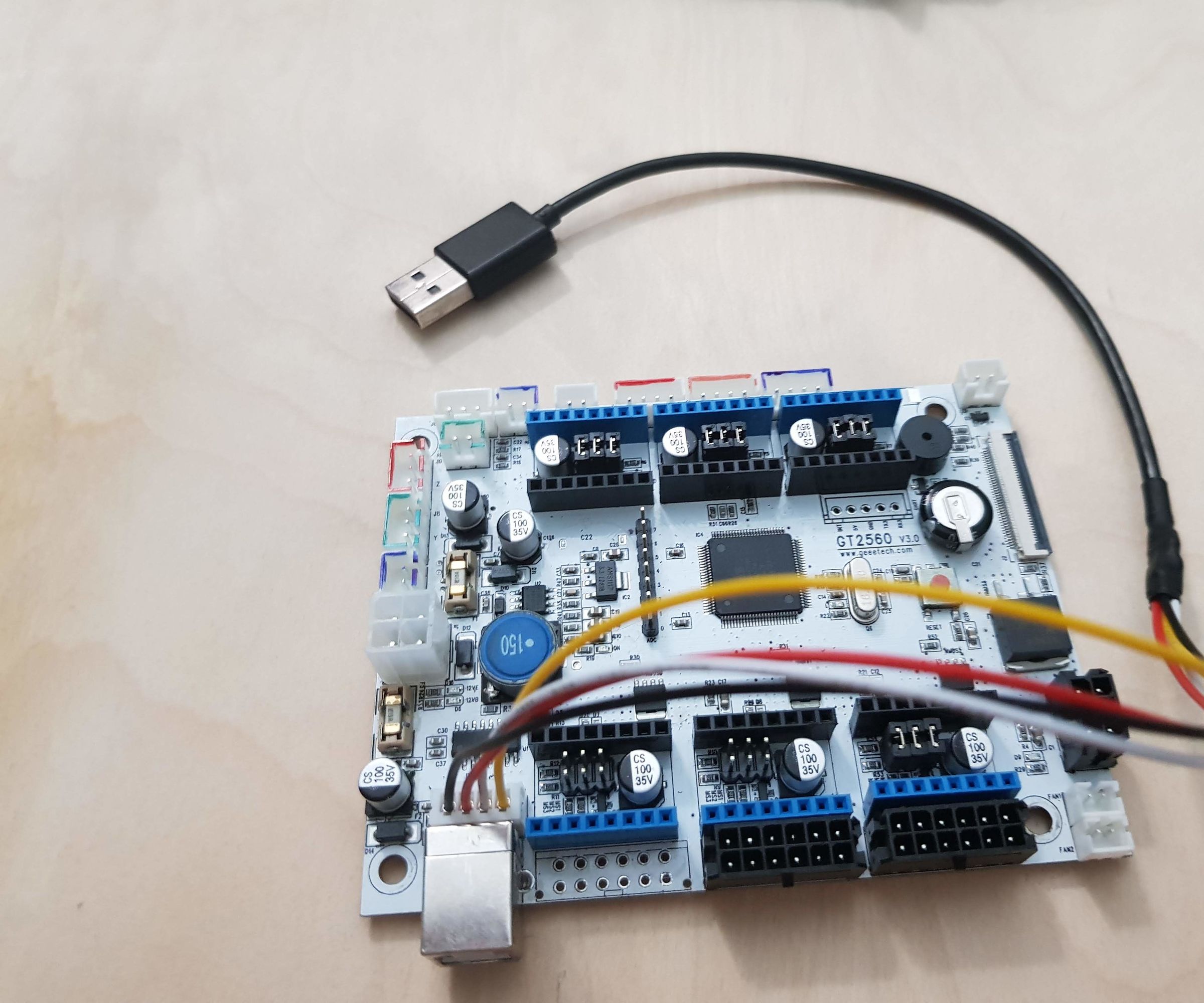 Geeetech Board to Raspberry Pi Via Custom USB Cable Direct Wired