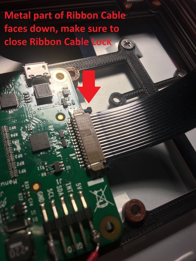 Connect 200mm Ribbon Cable and Mount Touchscreen Display Driver to Frame