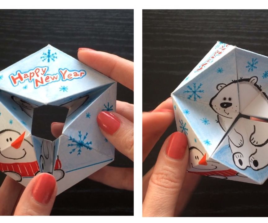 Kaleidocycle Paper Toy With a Hand Drawn Design