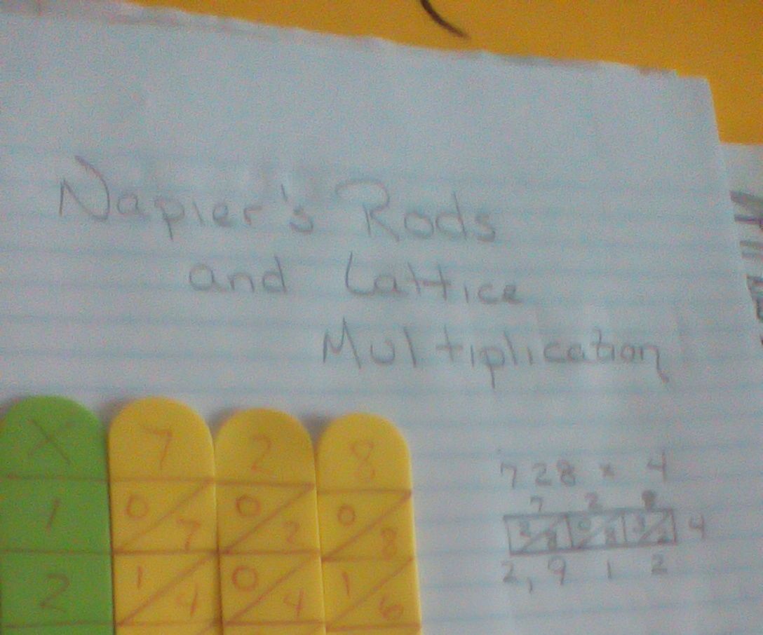 Napier's Bones and Lattice Multiplication