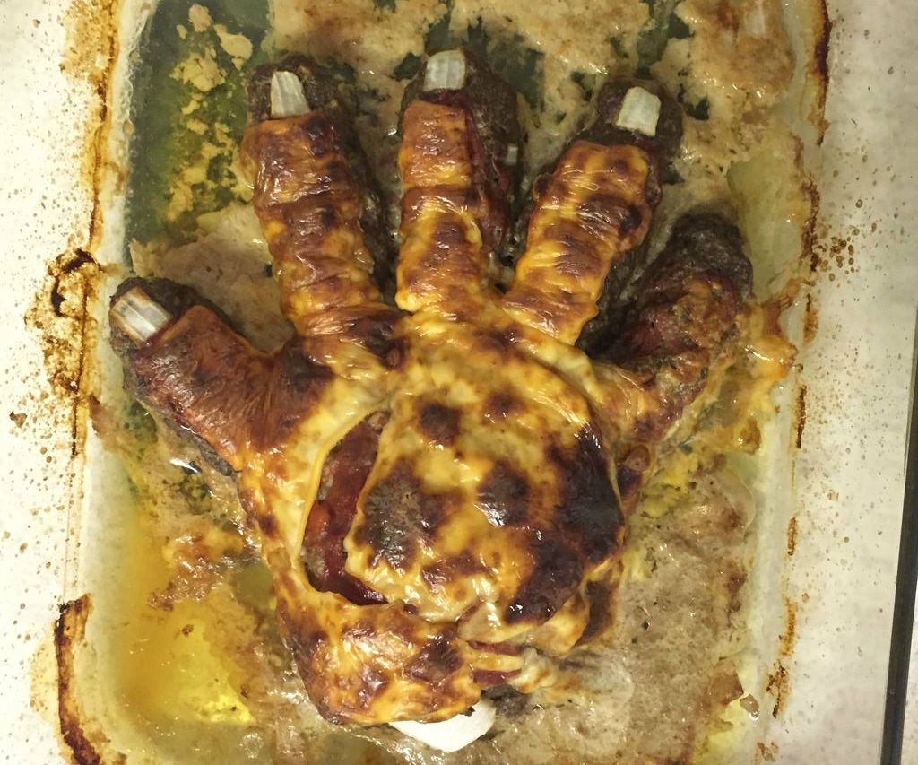Burnt Zombie Hand Meatloaf!