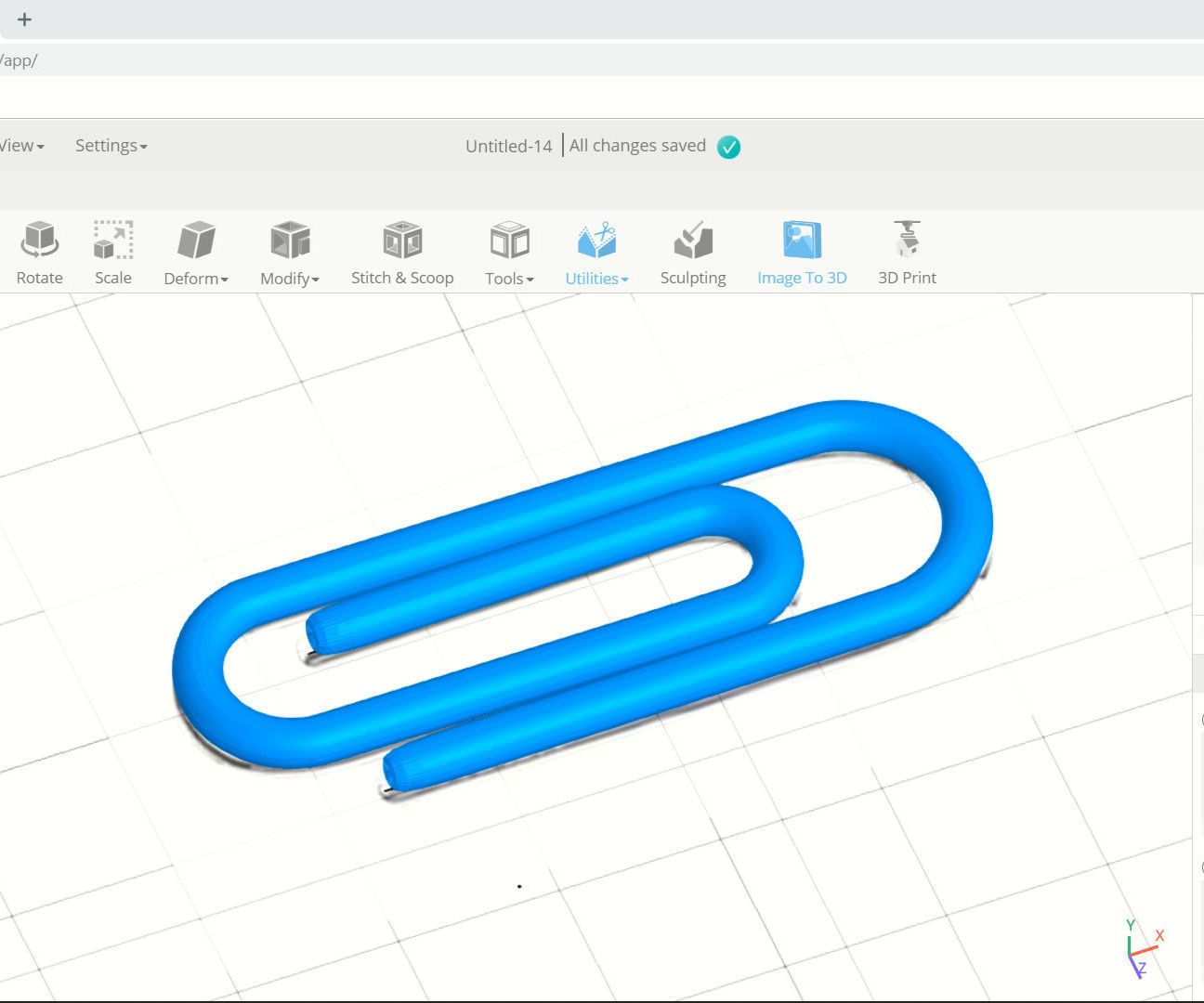 SelfCAD 3D Paper Clip